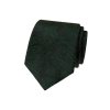 Sytě tmavě zelená luxusní pánská kravata se vzorem Paisley