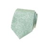 Šalvějově zelená luxusní pánská kravata se vzorem Paisley