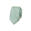 Zelená luxusní pánská slim kravata se vzorem Paisley