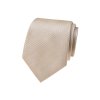 Béžová luxusní pánská kravata s drobným vzorkem