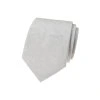 Velmi světle šedá luxusní pánská kravata se vzorem Paisley