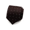 Černá kravata s puntíky a čtverci_