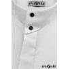 Bílá pánská košile se stojáčkem na 2 knoflíky, dl.rukáv, 452-1 V1_