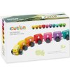 Vlak skládací - Barevná housenka s čísly, Cubika