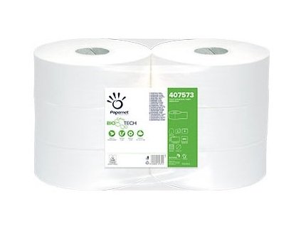 Papernet BioTech toaletní papír Mini Jumbo 270 mm, 2 vrstvy - 6 kusů