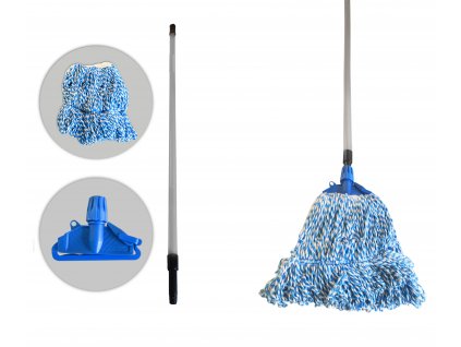 Mop PROFI KENTUCKY SET MODRÁ, tyč 140 cm