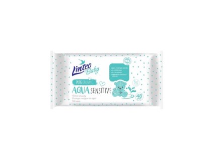 LINTEO BABY Vlhčené ubrousky Aqua sensitive 48 ks