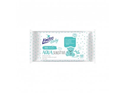 LINTEO BABY Vlhčené ubrousky Aqua sensitive 48 ks