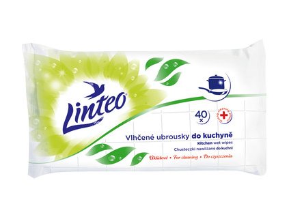 Linteo Satin vlhčené ubrousky kuchyňské 40 ks