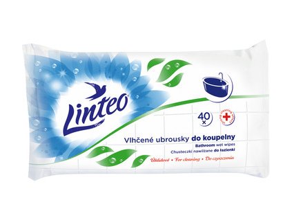 Linteo Satin vlhčené ubrousky koupelna 40 ks