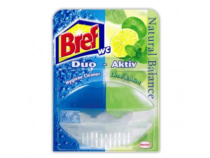 Bref Duo Aktiv Lime & Mint komplet WC gel závěs 50 ml