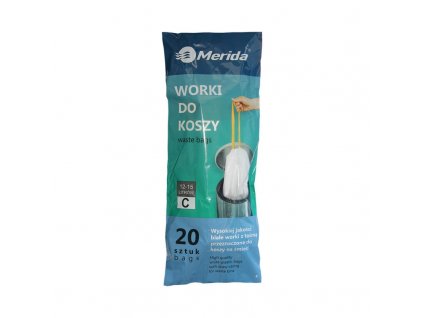 MERIDA TOP sáčky 12 15 l. bílé,zatahovací parfémované. 20 ks