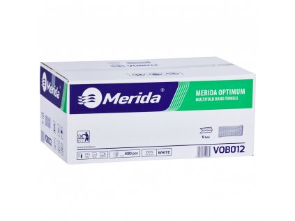 Merida Jednotlivé papírové ručníky skládané OPTIMUM, bílé,4000 ks