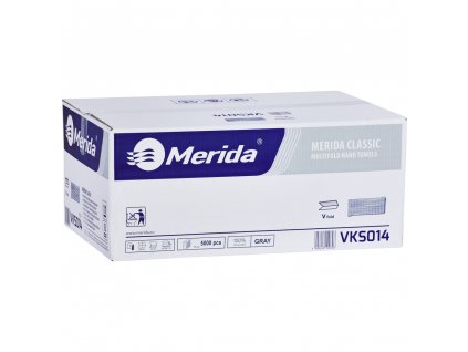 Merida Jednotlivé papírové ručníky skládané ŠEDÉ, 5000 ks / karton, /dříve PZ14/