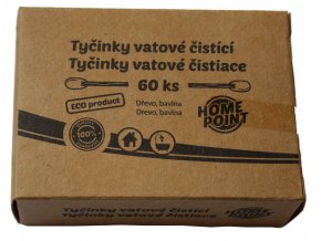 HP ECO Tyčinky vatové čistící 60 ks; 8x5,3x2,8cm