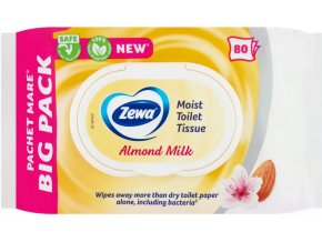 Zewa Vlhčené toaletní ubrousky "Almond Milk", 80 ks