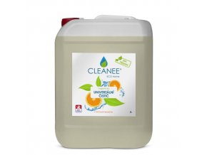 CLEANEE EKO přírodní hygienický čistič UNIVERZÁLNÍ s vůní POMERANČE 5L