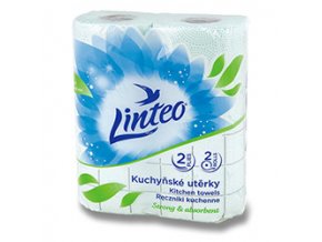 Linteo Satin - papírové kuchyňské utěrky - 2-vrstvé, 2 × 10 m