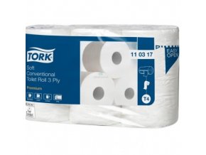 TORK jemný 3vrstvý toaletní papír konvenční role