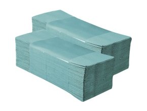 Merida Jednotlivé papírové ručníky skládané EKONOM, zelené, 5000 ks