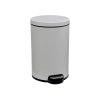 Odpadkový koš s pedálem SILENT SERENE, kovový, bílý, 12 l