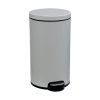 Odpadkový koš s pedálem SILENT SERENE, kovový, bílý, 30 l