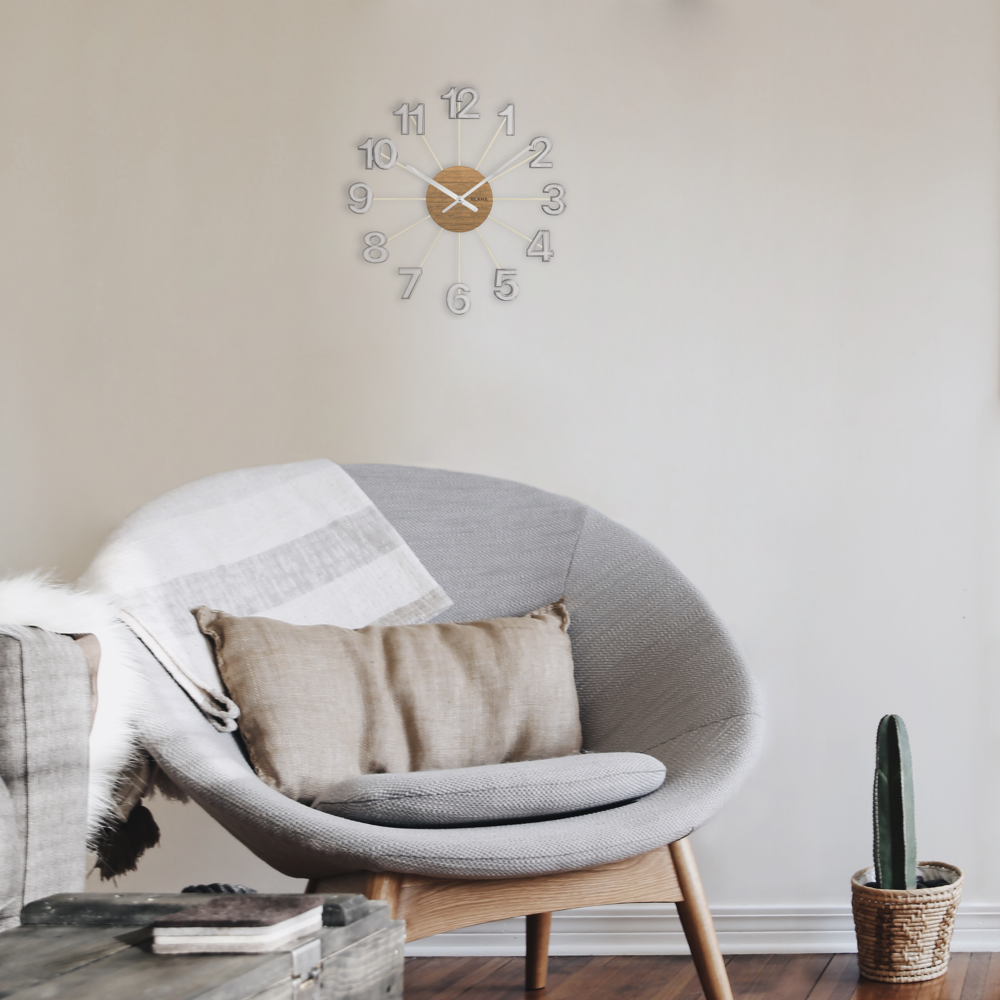 Designové hodiny VLAHA v šedé barvě