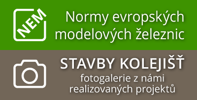 Normy evropských modelových železnic NEM | Stavby kolejišť