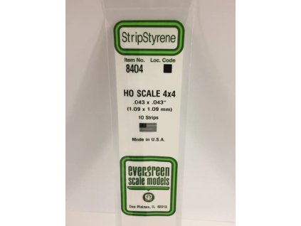 EVERGREEN 8404 - 8412 | Hranol 1,09 mm