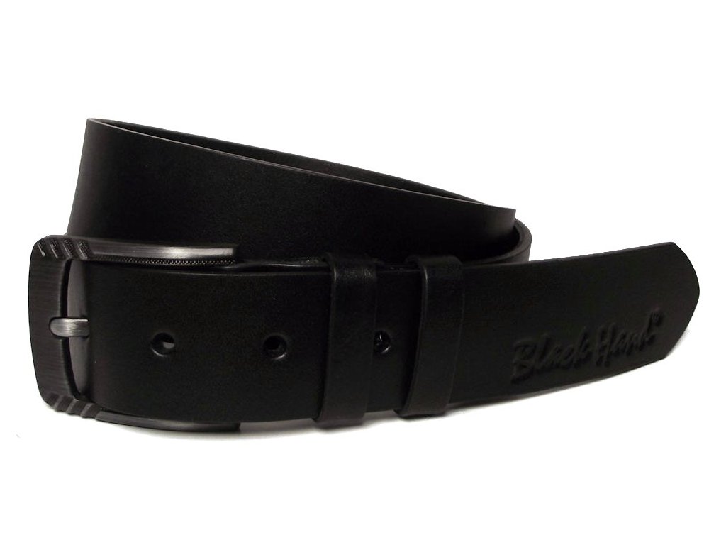 Dámský černý kožený pásek Black Hand 119-98