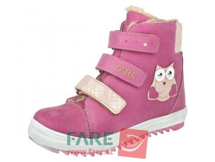 Dětské zimní kotníkové boty Fare 841153 růžové