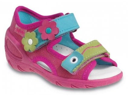 Dětské textilní sandálky Befado 065X091 růžové