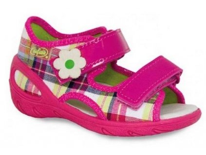 Dětské textilní sandálky Befado 065P088 růžové