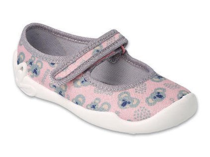 Dětské textilní bačkůrky Befado 114x513 růžové
