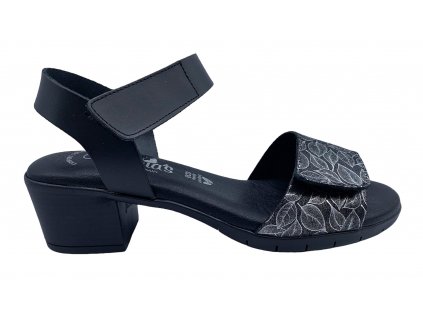 Dámské kožené sandále na podpatku MISSTIC 1172 černé