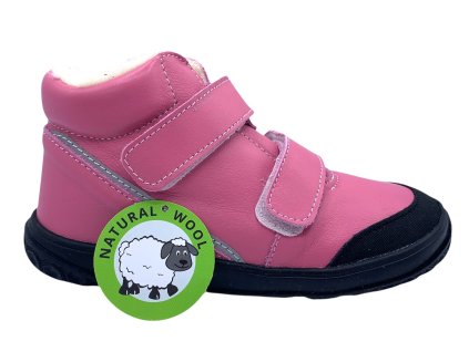 Dětské zimní barefoot boty Jonap Jolla růžové