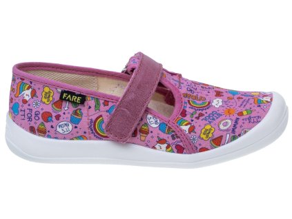 Bačkůrky Fare 4110452 suchý zip růžové