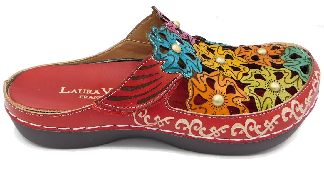 Dámské kožené pantofle Laura Vita 32 červené Velikost: 36 (EU)