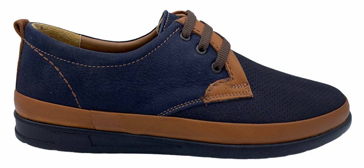 Pánská kožená vycházková obuv Safe step 1040 modrá Velikost: 41 (EU)
