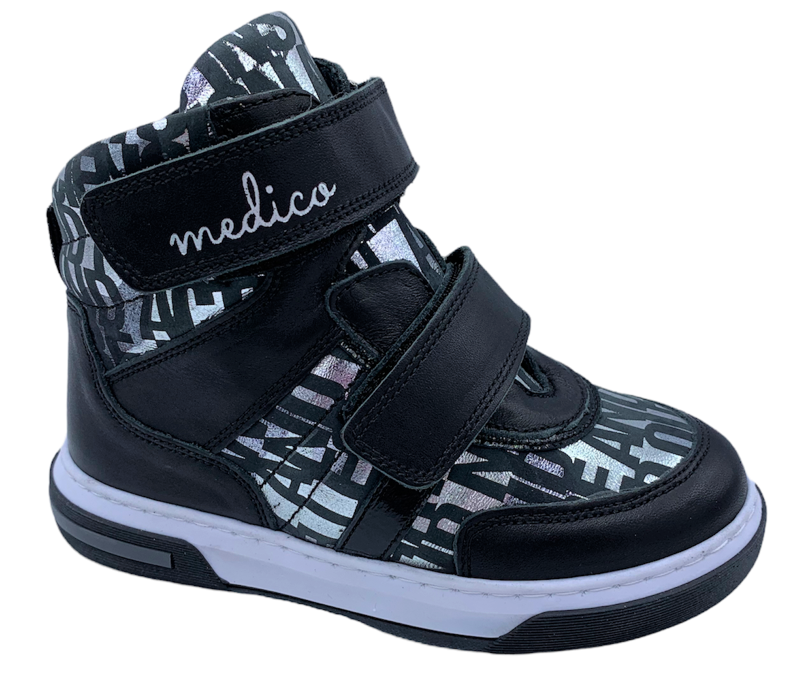 Dívčí kožené kotníkové boty MEDICO EX5002 černé Velikost: 29 (EU)