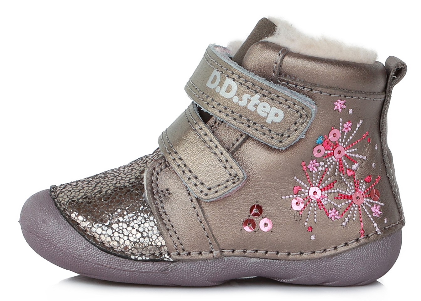 Dětské zimní kotníkové boty D.D.step 015-435 šedé Velikost: 24 (EU)