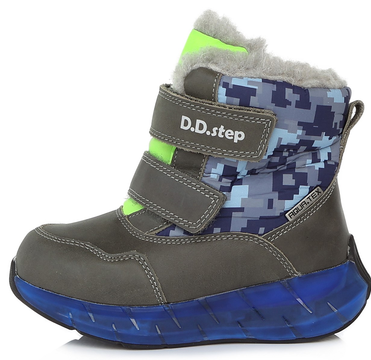 Dětské zimní kotníkové boty D.D.step F61-260 modré Velikost: 27 (EU)