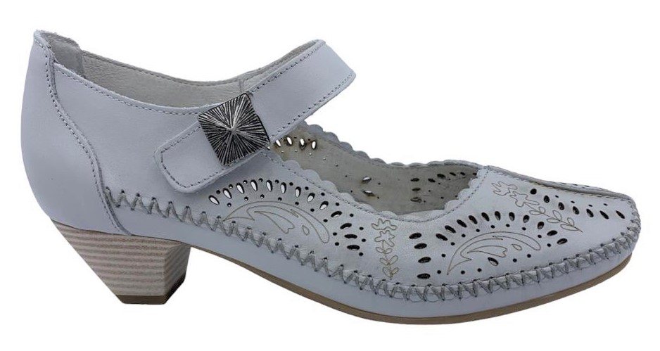 Dámská kožená zdravotní obuv REGA shoes B123 šedá Velikost: 40 (EU)