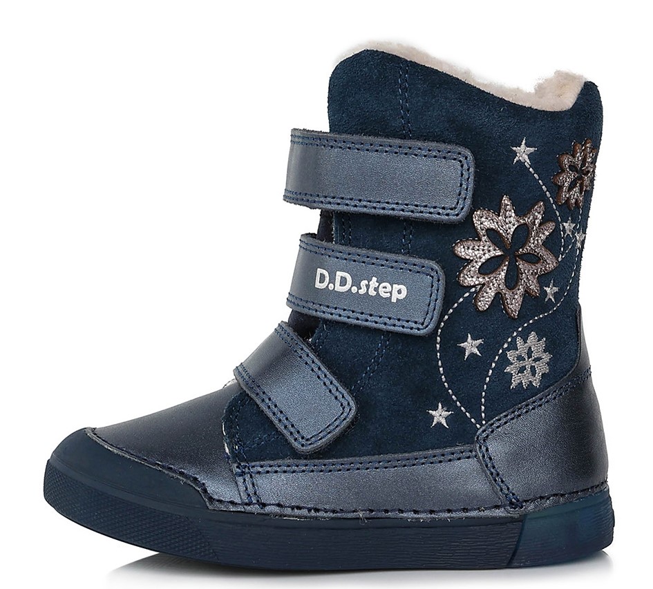 Dětské zimní kotníkové boty D.D.step 068-345 modré Velikost: 25 (EU)