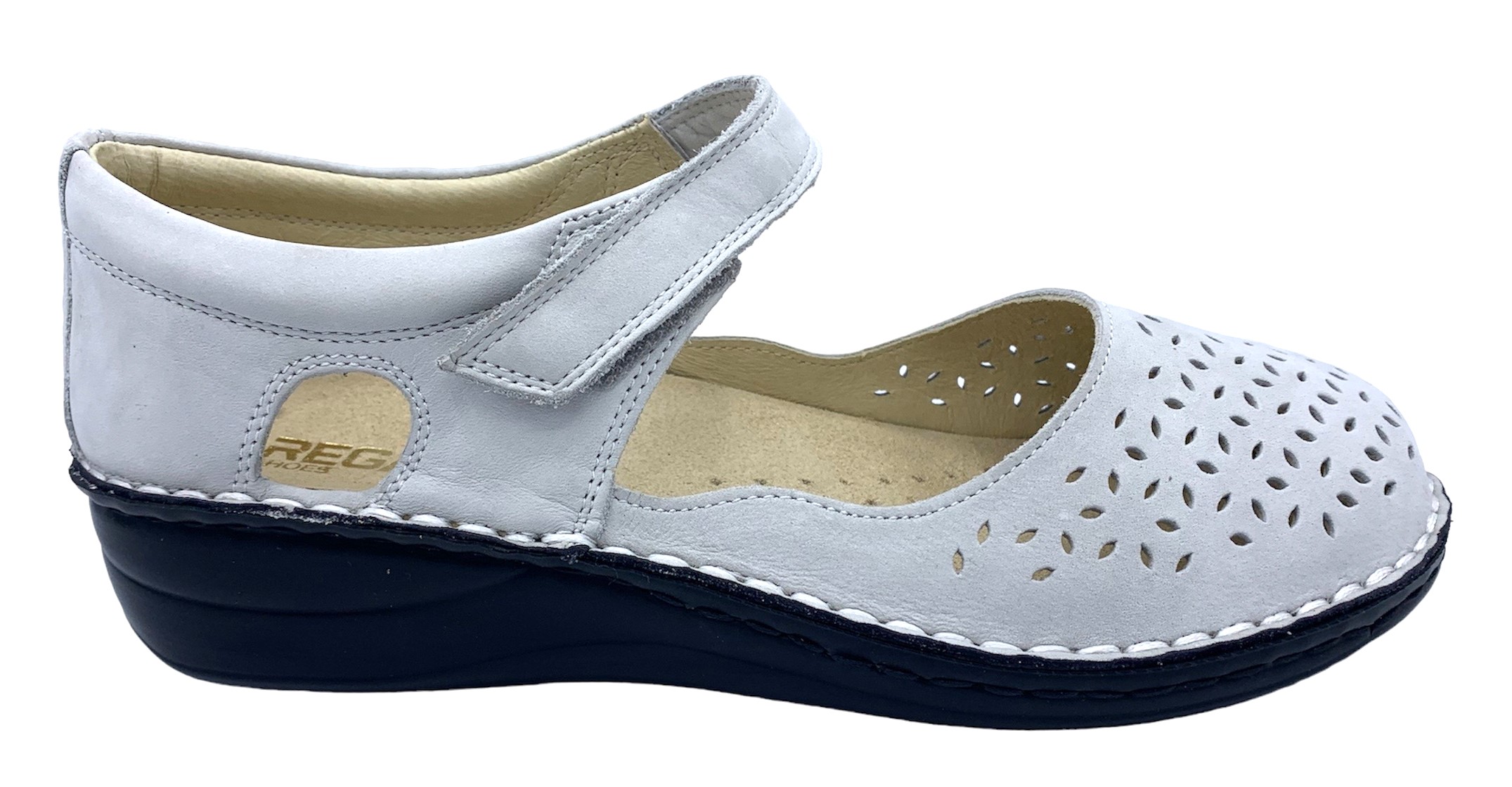 Dámská kožená zdravotní obuv REGA shoes K691 šedá Velikost: 37 (EU)