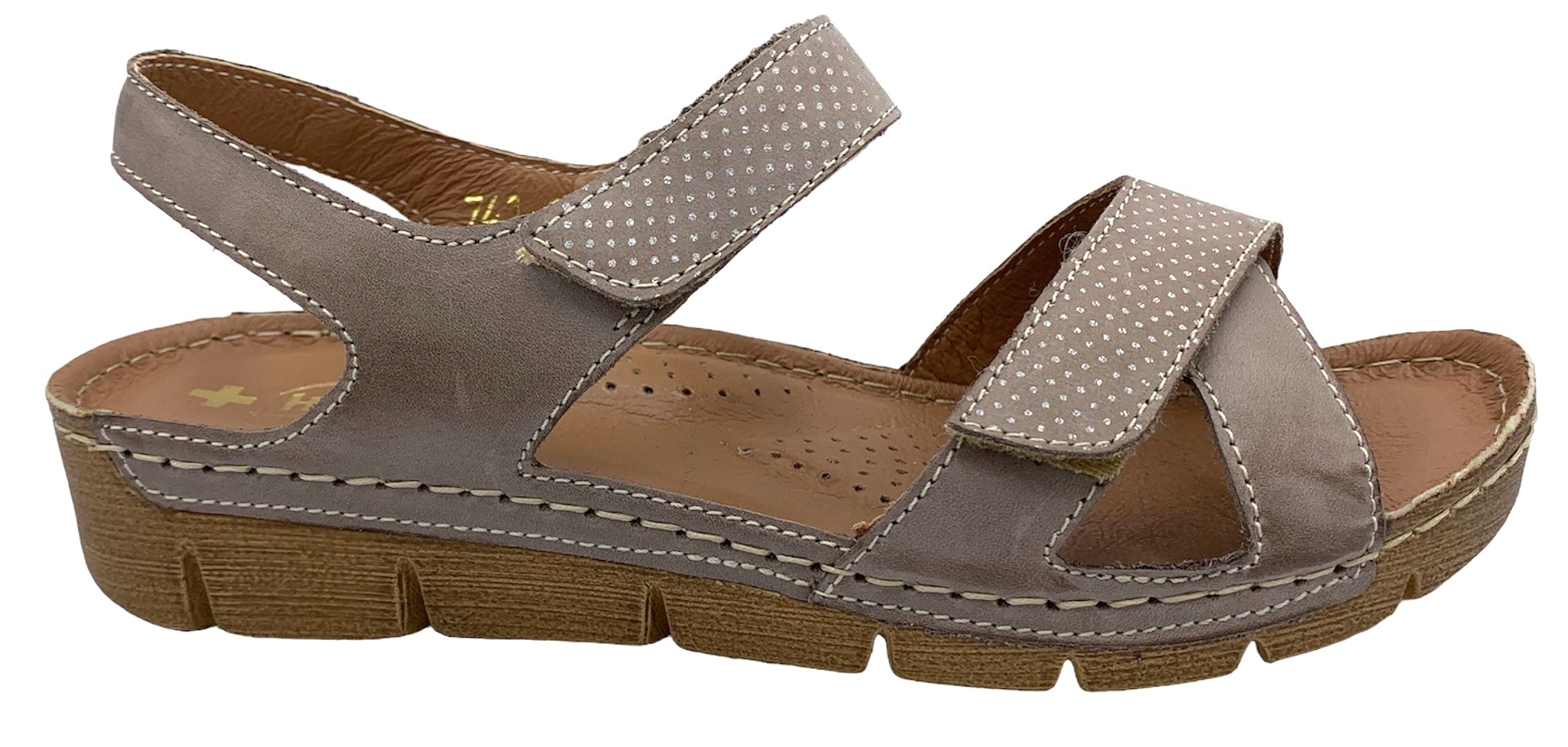 Dámské kožené sandály Hilby 741 béžová Velikost: 41 (EU)
