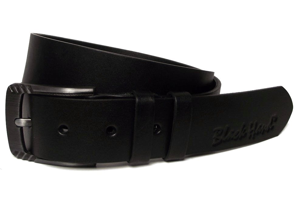 Dámský černý kožený pásek Black Hand 119 Délka: 90 cm