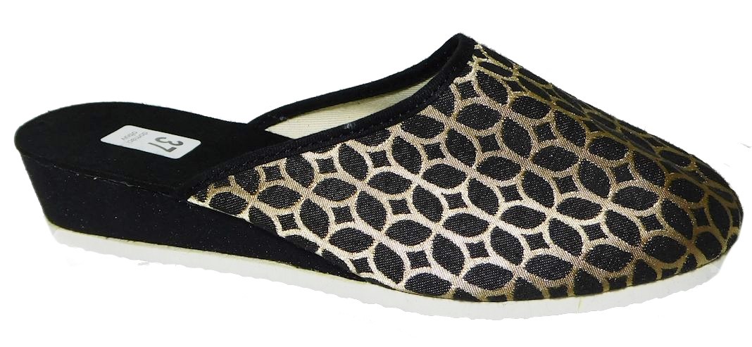 Dámské domácí pantofle Bokap 014 černo-zlaté Velikost: 37 (EU)