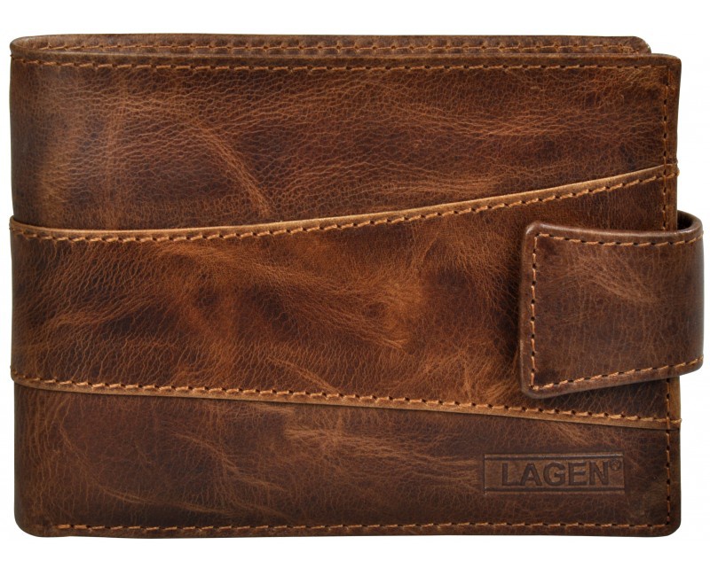 Lagen Pánská hnědá kožená peněženka Brown V-98/V