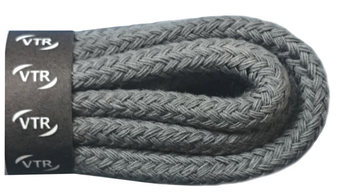 VTR Kulaté bavlněné tkaničky do bot 1 tmavě šedá Délka: 110 cm
